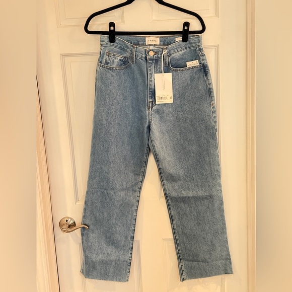 NWT Frame Denim Le Jane Crop straight leg high rise jeans Size 28 - Picture 5 of 7